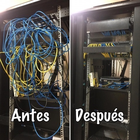 antes y después cableado estructurado